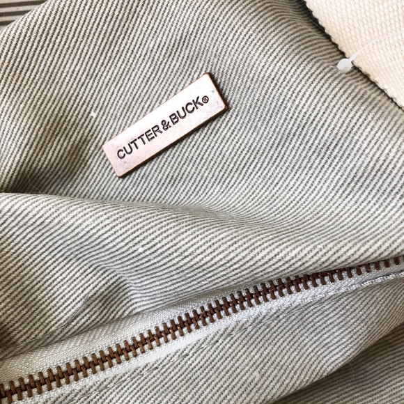 NWT Insecure x HBO Cutter & Buck Two Toned Lt. Grey and Black Weekend Duffel Bag - Picture 5 of 8